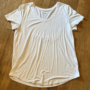 a.n.a Women's White Short Sleeve Tee - L